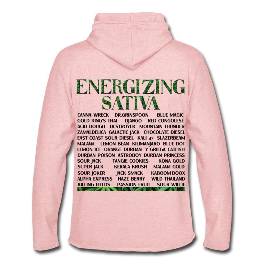 Unisex Lightweight Terry Hoodie - cream heather pink