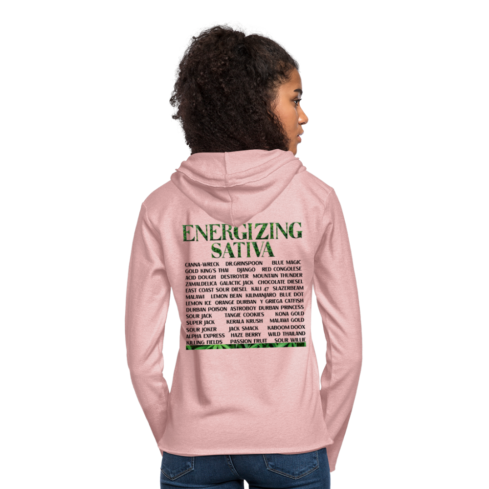 Unisex Lightweight Terry Hoodie - cream heather pink