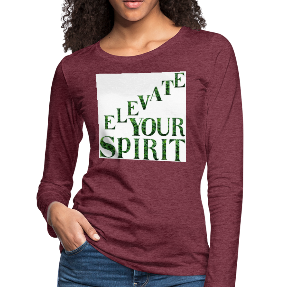 Women's Premium Long Sleeve T-Shirt - heather burgundy