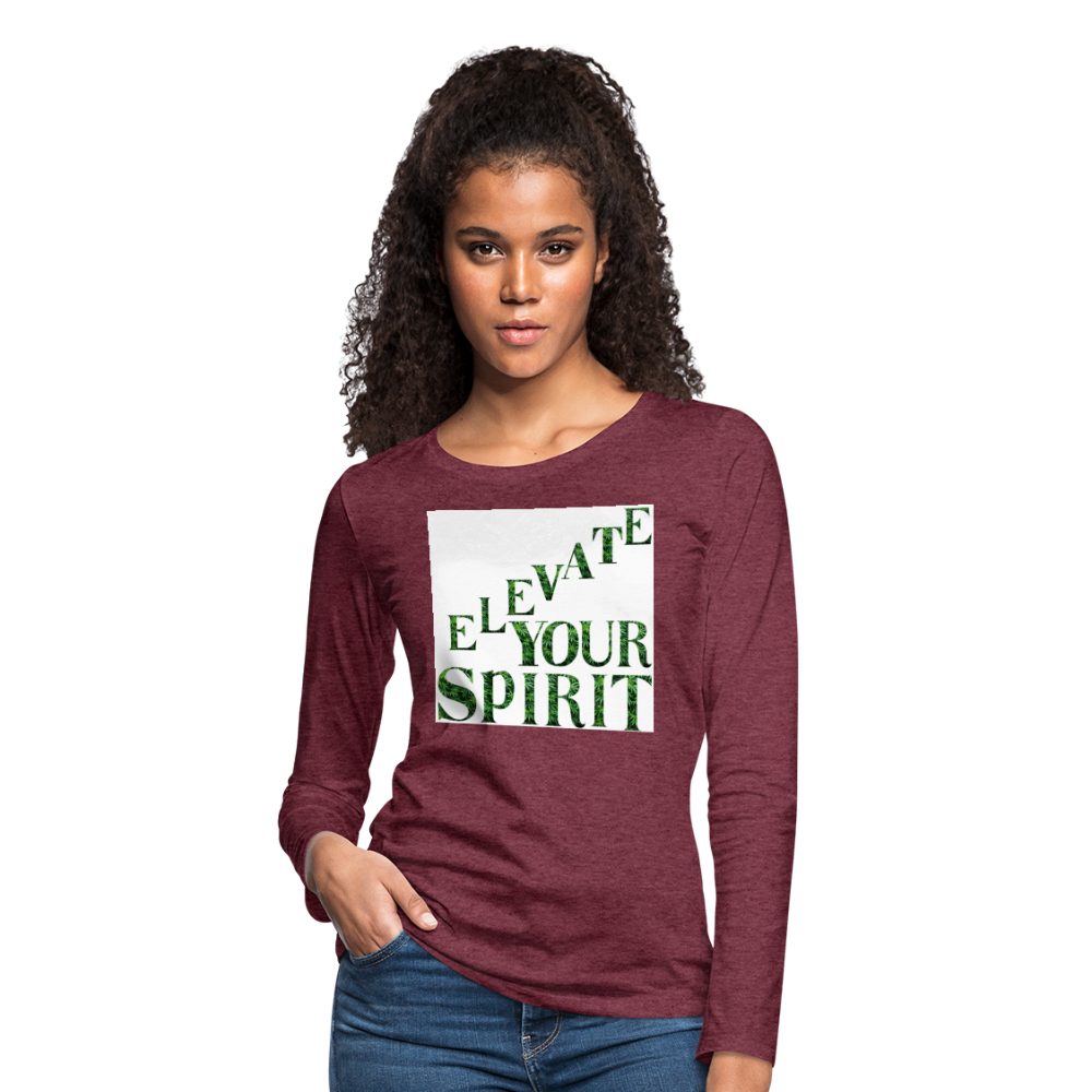 Women's Premium Long Sleeve T-Shirt - heather burgundy