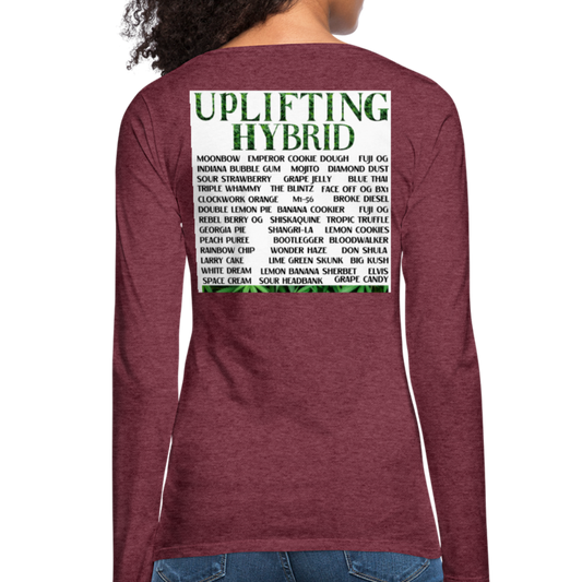 Women's Premium Long Sleeve T-Shirt - heather burgundy