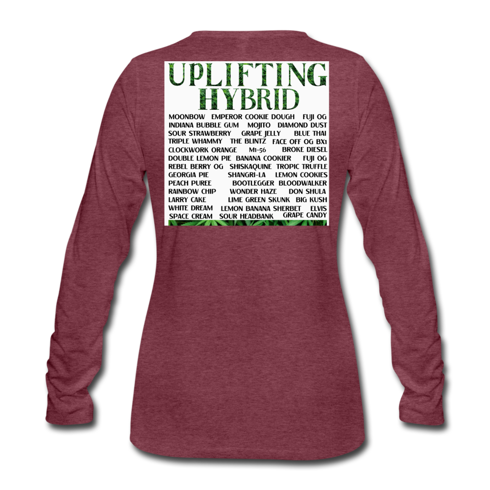 Women's Premium Long Sleeve T-Shirt - heather burgundy