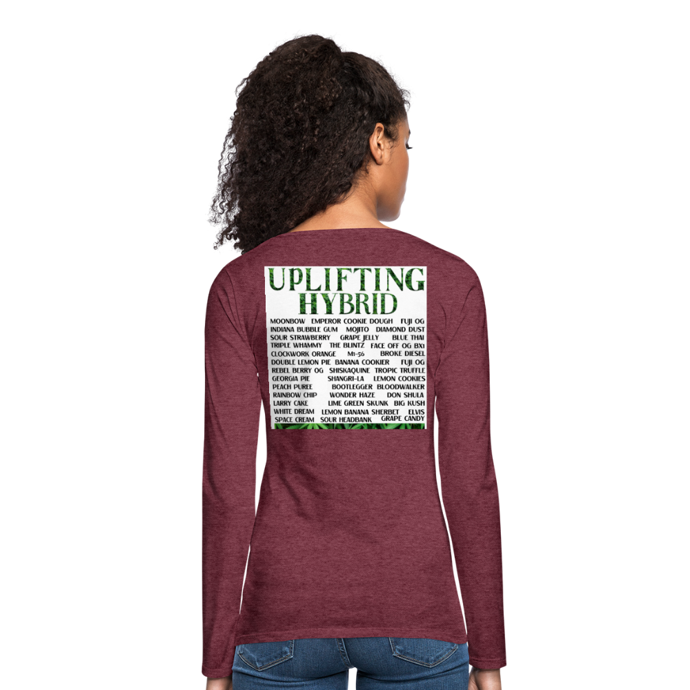 Women's Premium Long Sleeve T-Shirt - heather burgundy