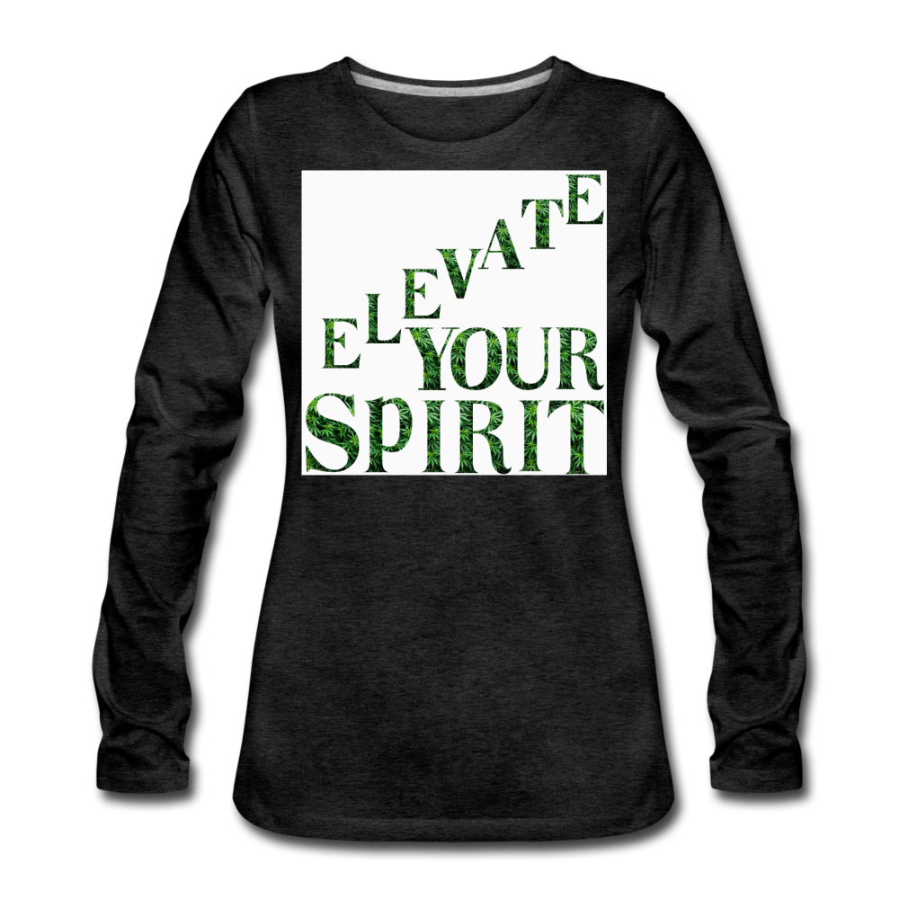 Women's Premium Long Sleeve T-Shirt - charcoal gray