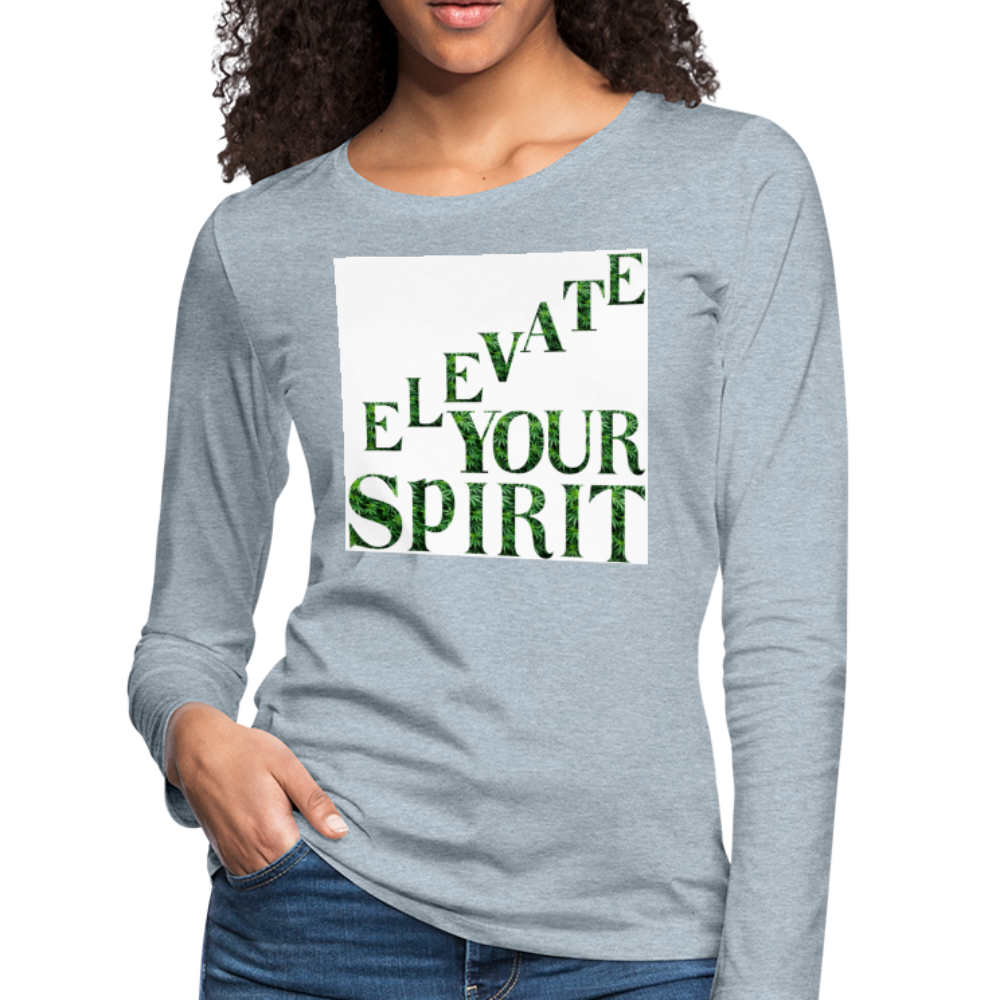 Women's Premium Long Sleeve T-Shirt - heather ice blue
