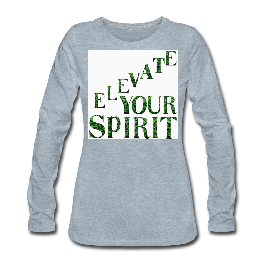 Women's Premium Long Sleeve T-Shirt - heather ice blue