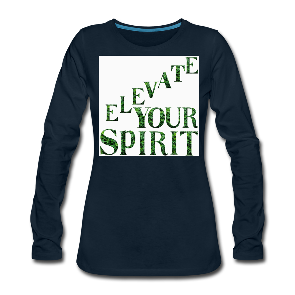 Women's Premium Long Sleeve T-Shirt - deep navy