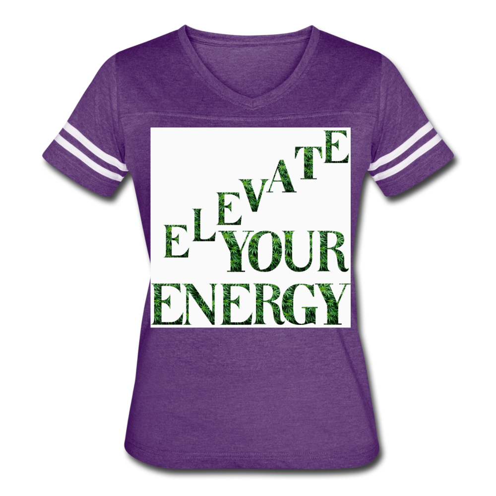 Women’s Vintage Sport T-Shirt - vintage purple/white