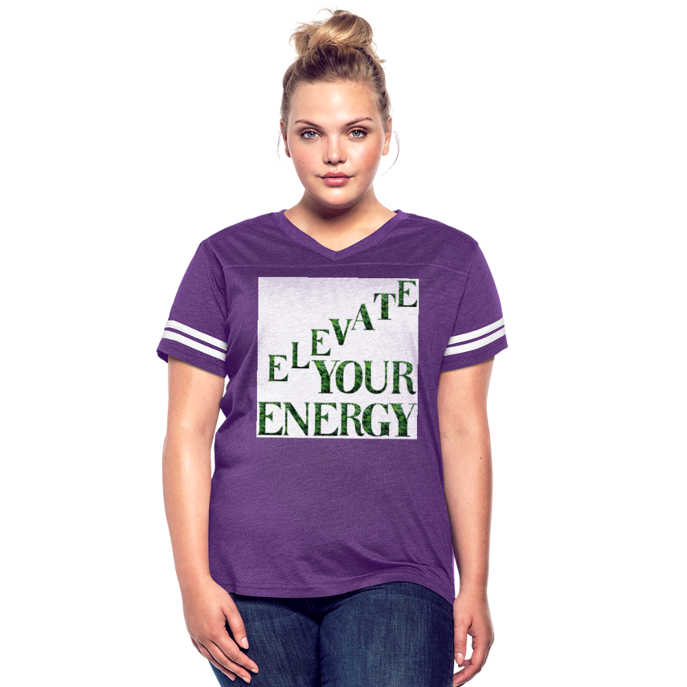 Women’s Vintage Sport T-Shirt - vintage purple/white