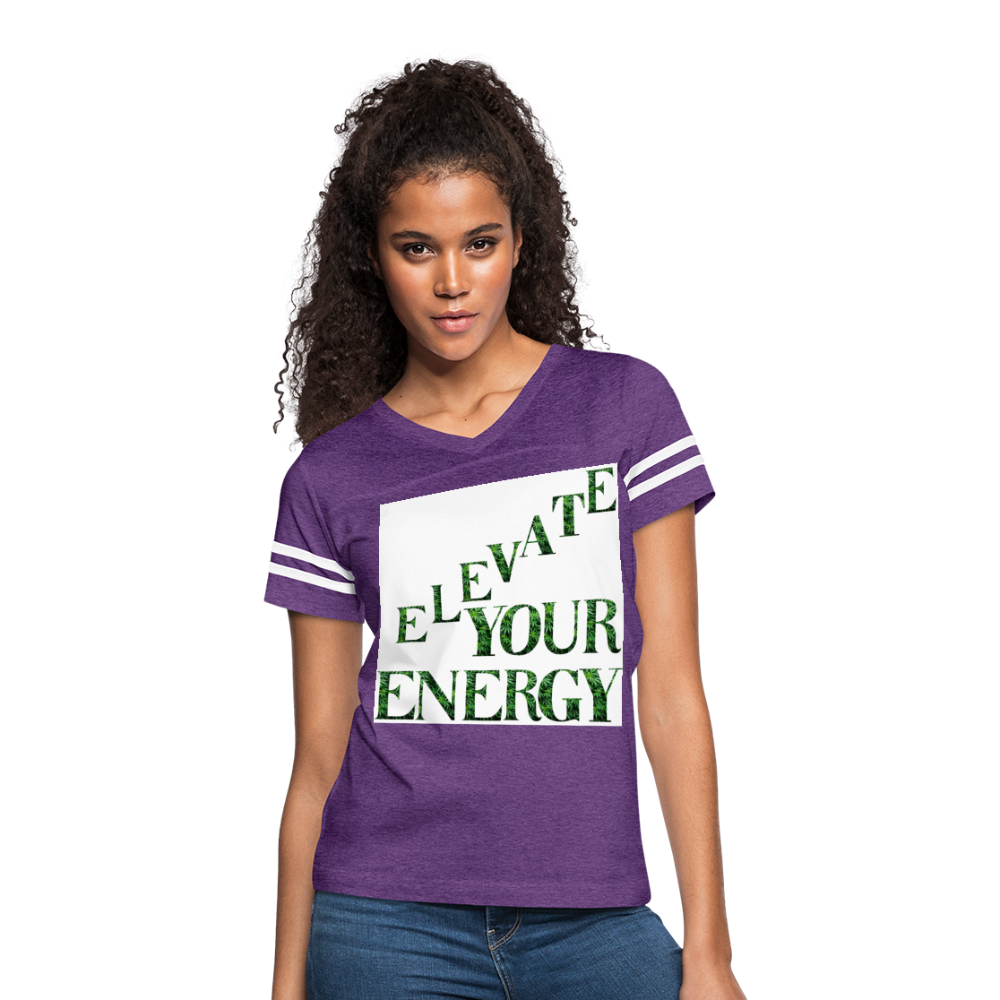 Women’s Vintage Sport T-Shirt - vintage purple/white