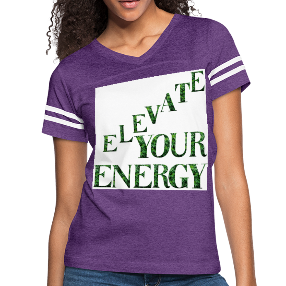 Women’s Vintage Sport T-Shirt - vintage purple/white