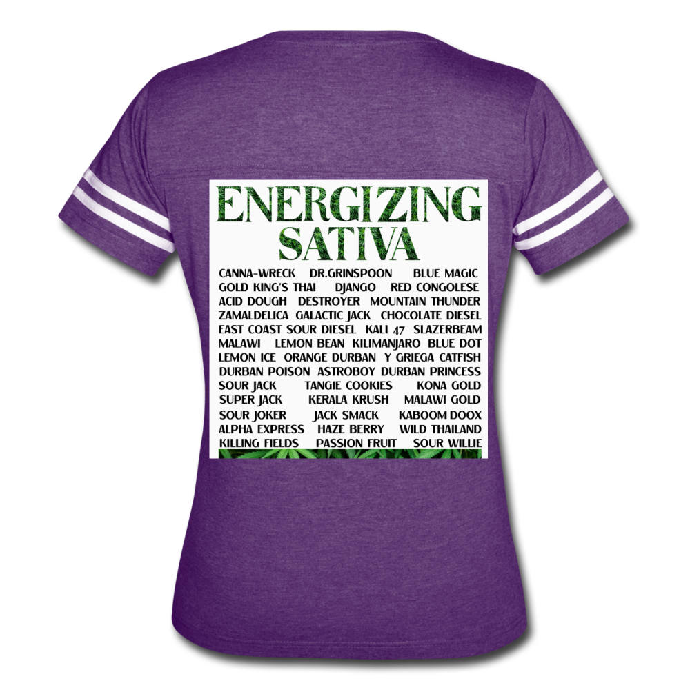 Women’s Vintage Sport T-Shirt - vintage purple/white