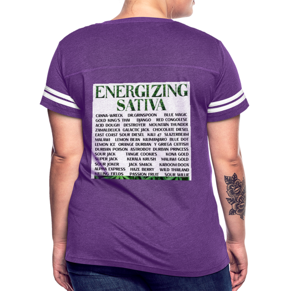 Women’s Vintage Sport T-Shirt - vintage purple/white