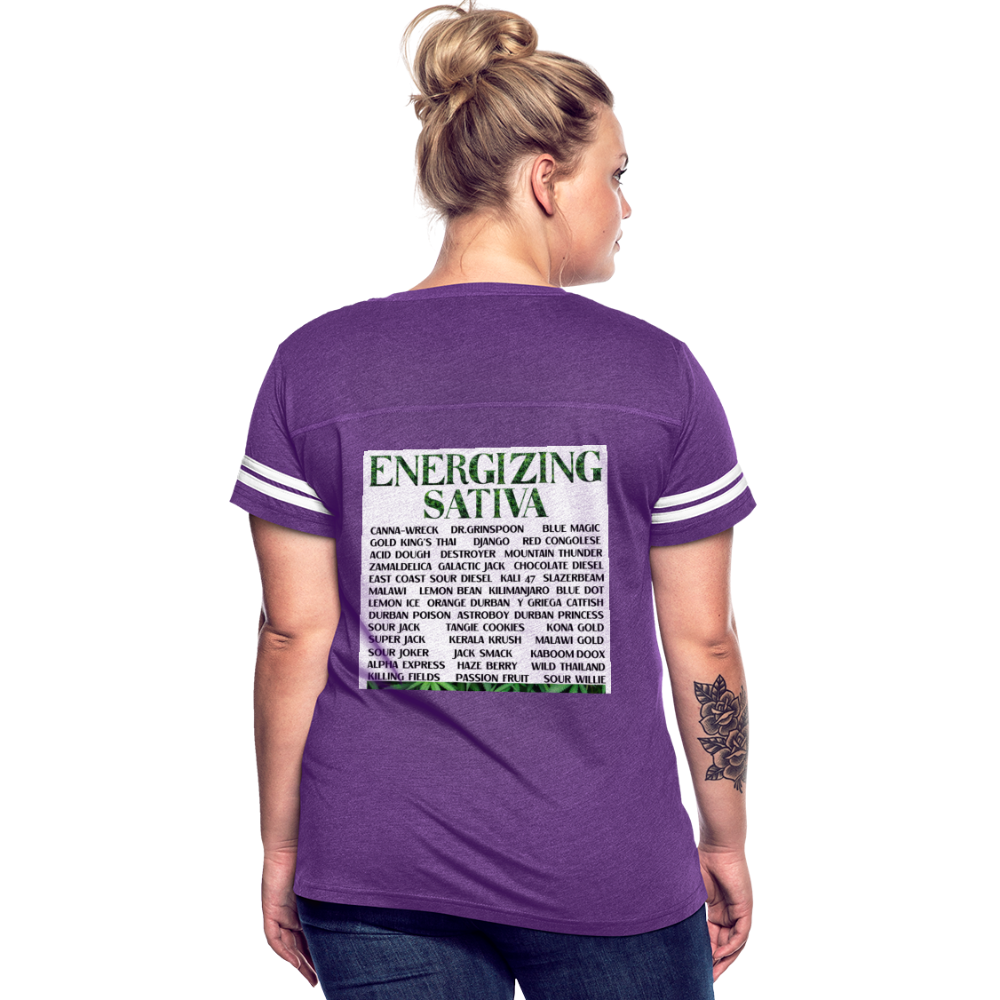 Women’s Vintage Sport T-Shirt - vintage purple/white