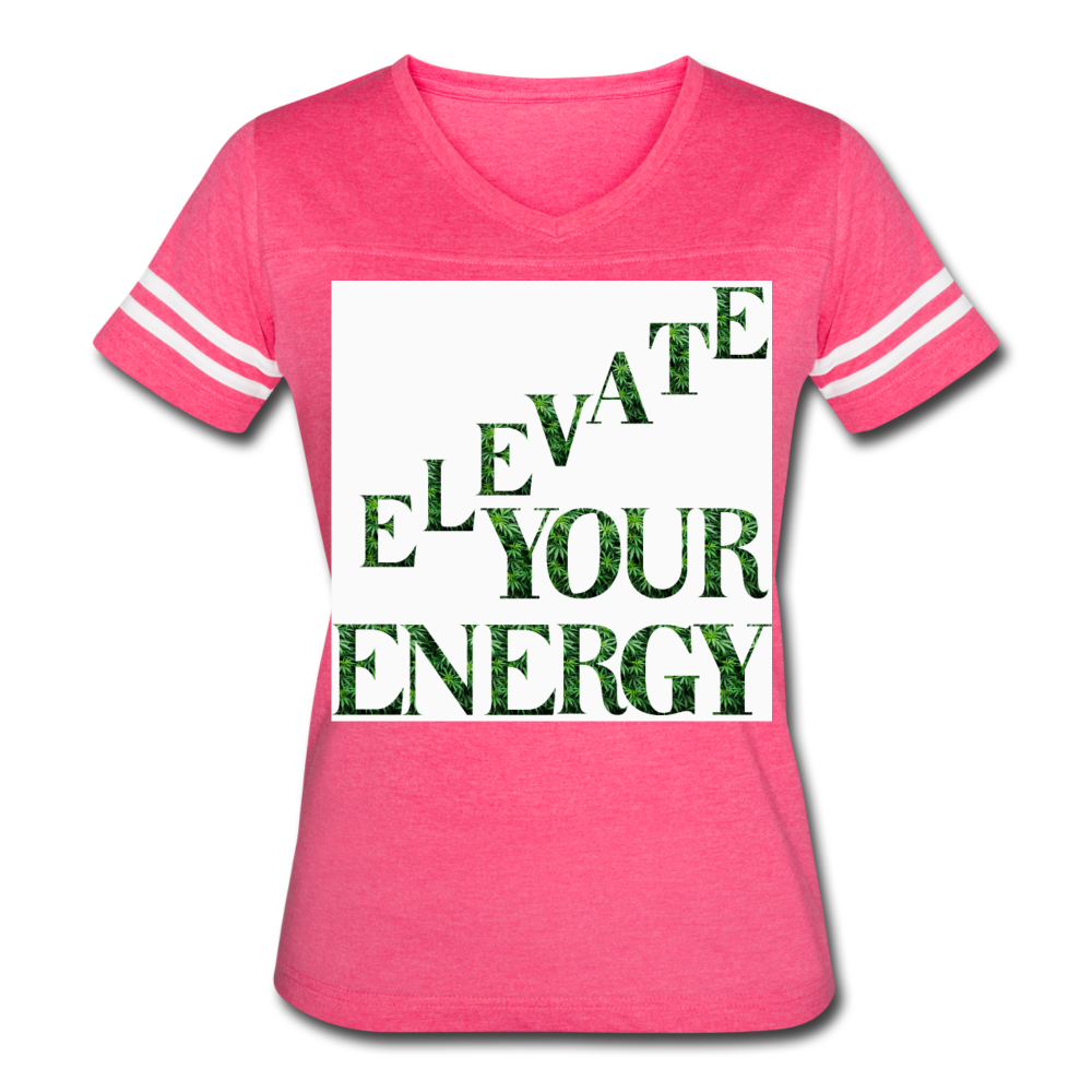 Women’s Vintage Sport T-Shirt - vintage pink/white