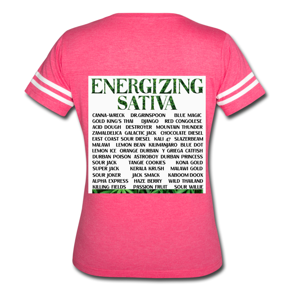 Women’s Vintage Sport T-Shirt - vintage pink/white