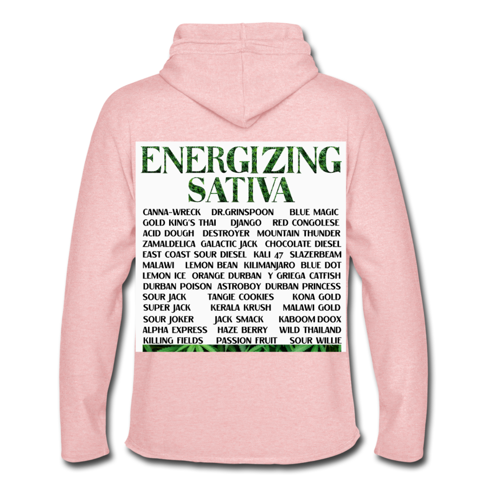 Unisex Lightweight Terry Hoodie - cream heather pink