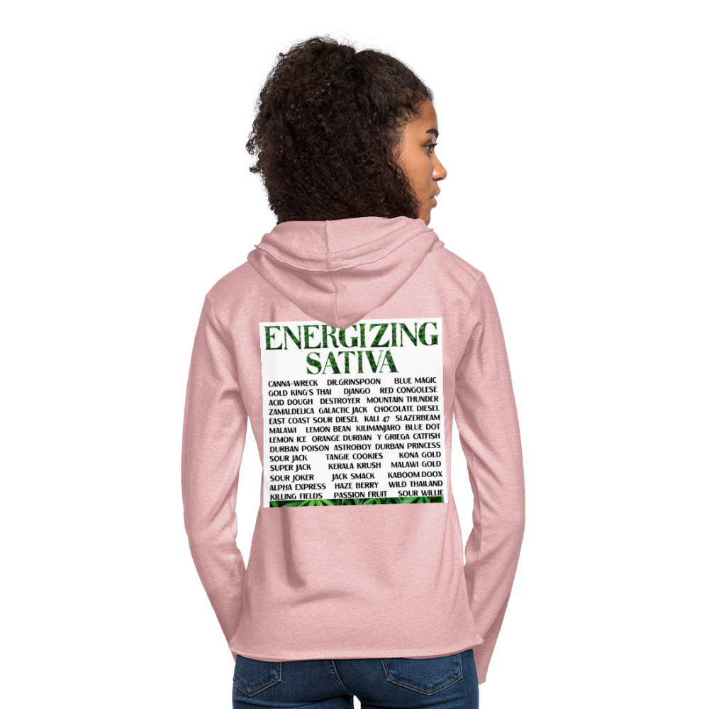 Unisex Lightweight Terry Hoodie - cream heather pink