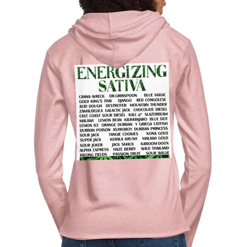 Unisex Lightweight Terry Hoodie - cream heather pink