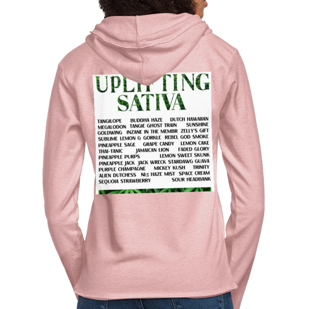 Unisex Lightweight Terry Hoodie - cream heather pink