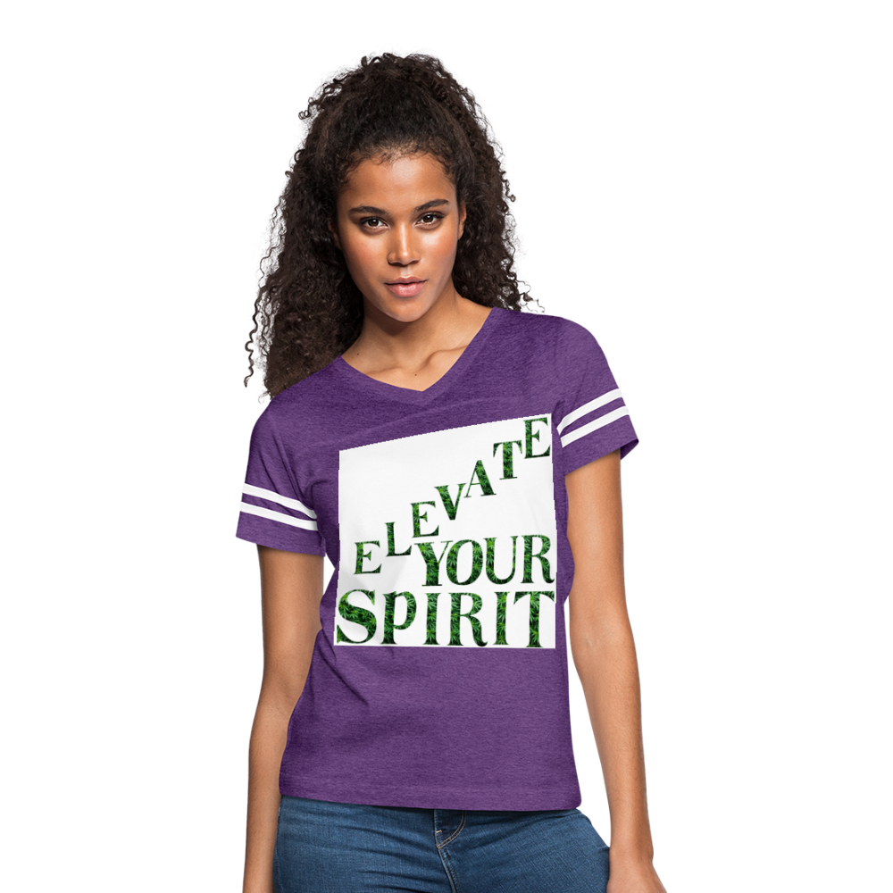 Women’s Vintage Sport T-Shirt - vintage purple/white