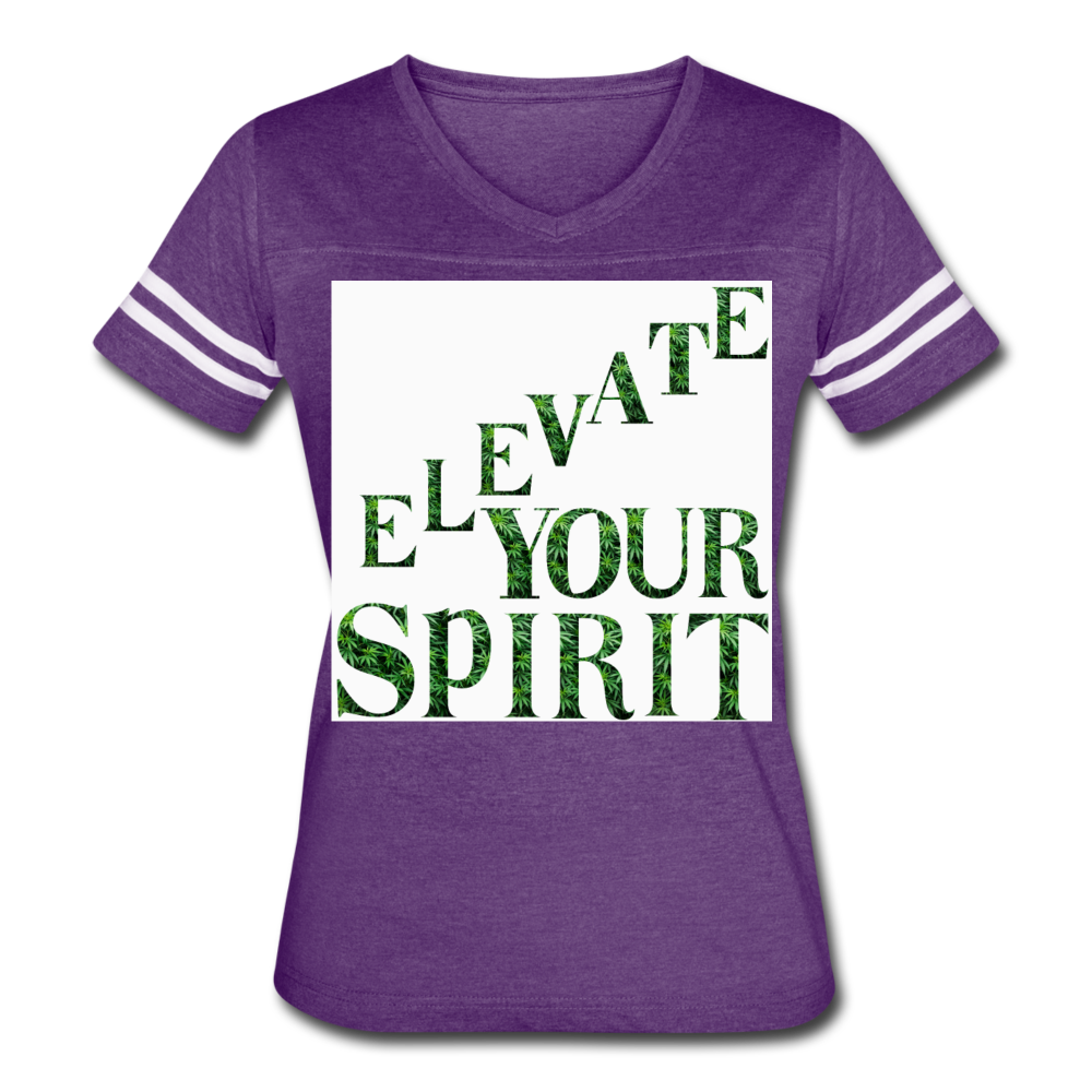 Women’s Vintage Sport T-Shirt - vintage purple/white