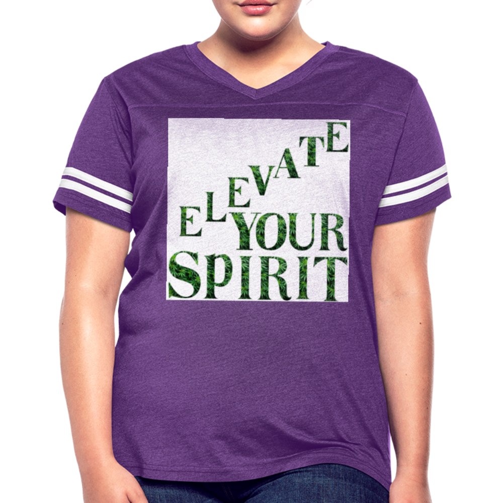 Women’s Vintage Sport T-Shirt - vintage purple/white