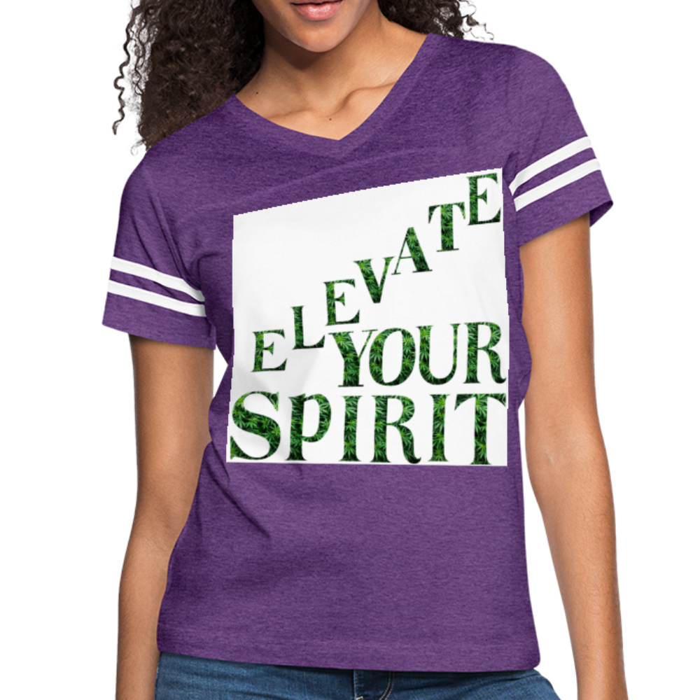 Women’s Vintage Sport T-Shirt - vintage purple/white