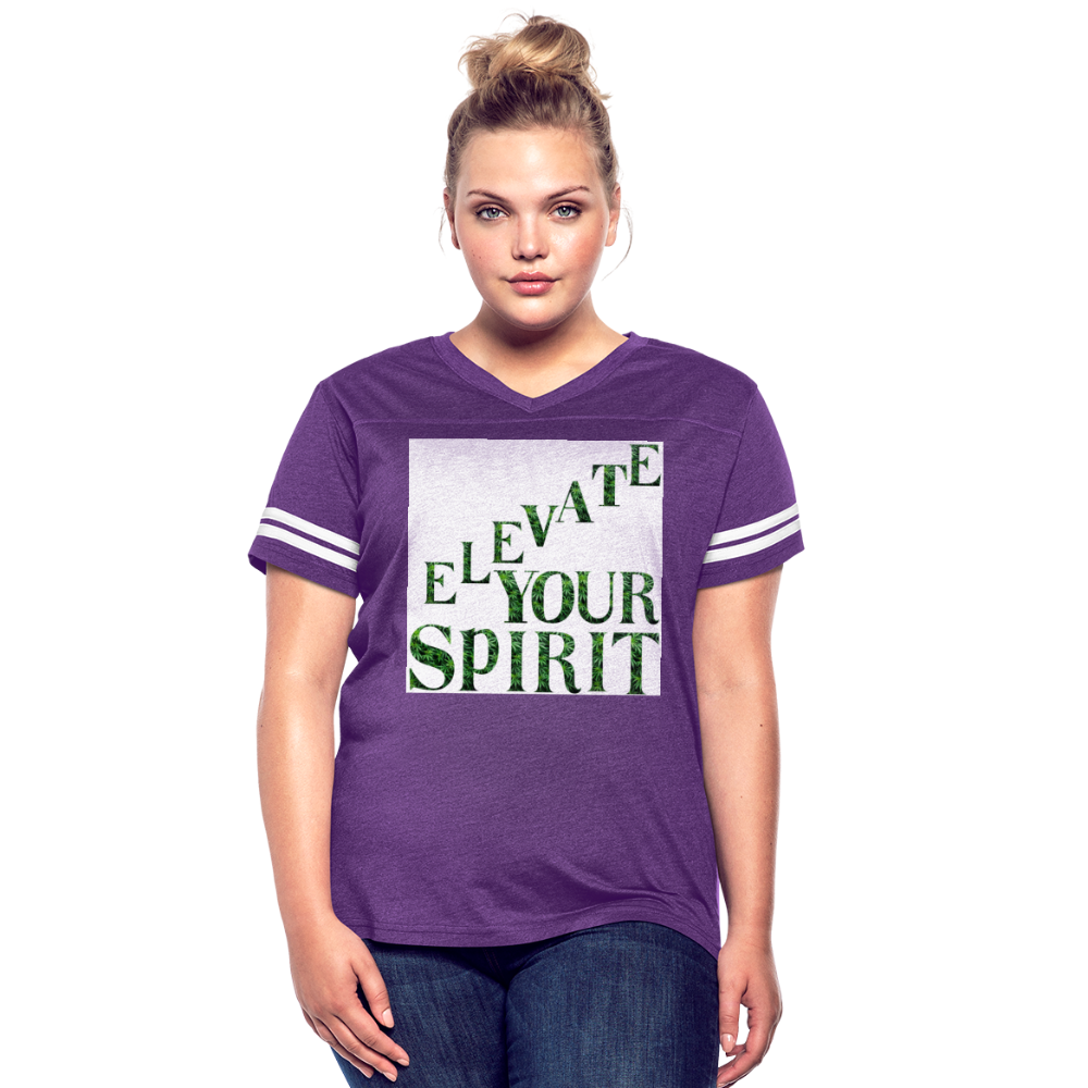 Women’s Vintage Sport T-Shirt - vintage purple/white