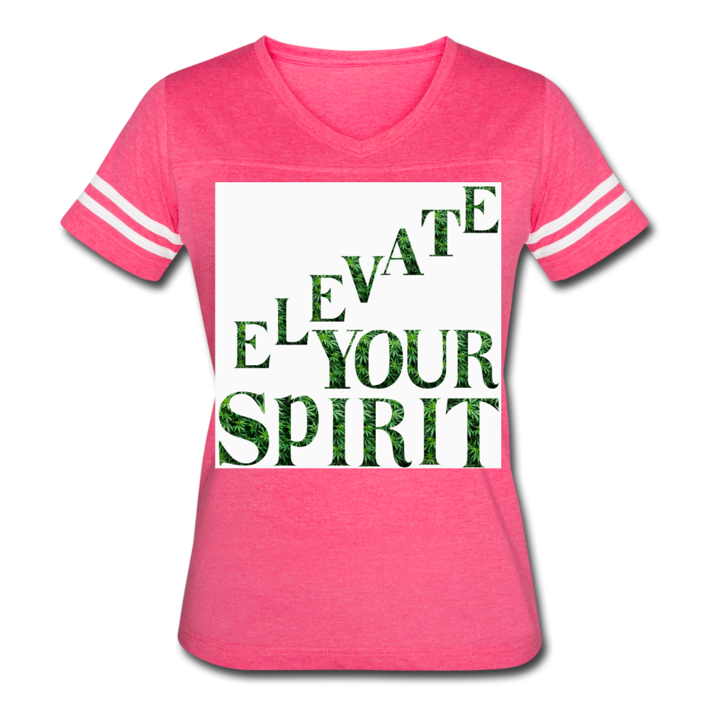 Women’s Vintage Sport T-Shirt - vintage pink/white