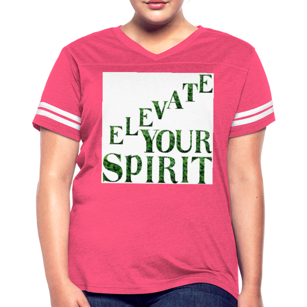 Women’s Vintage Sport T-Shirt - vintage pink/white