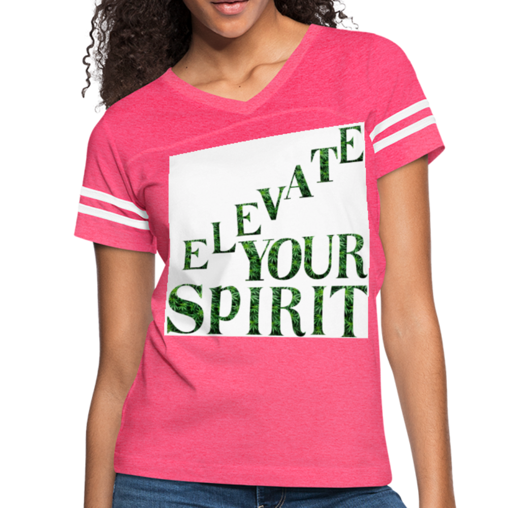 Women’s Vintage Sport T-Shirt - vintage pink/white