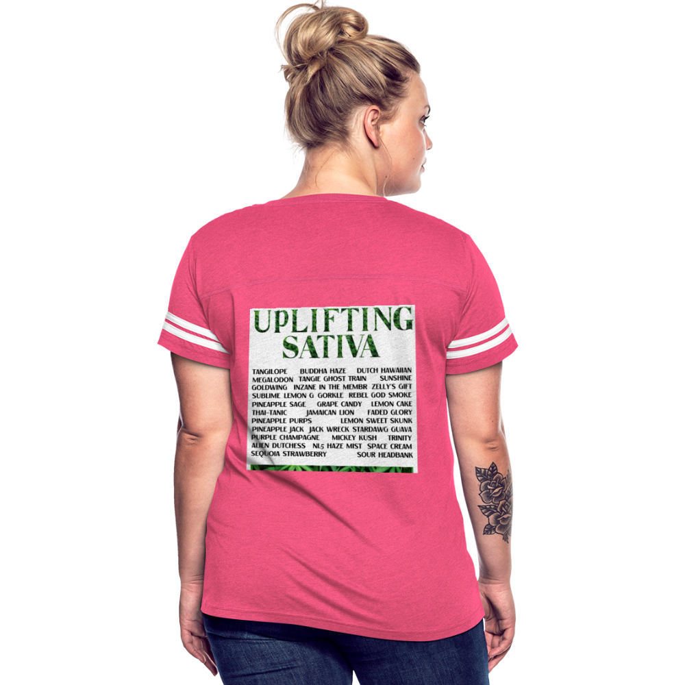 Women’s Vintage Sport T-Shirt - vintage pink/white