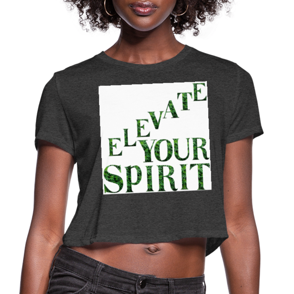 Women's Cropped T-Shirt - deep heather