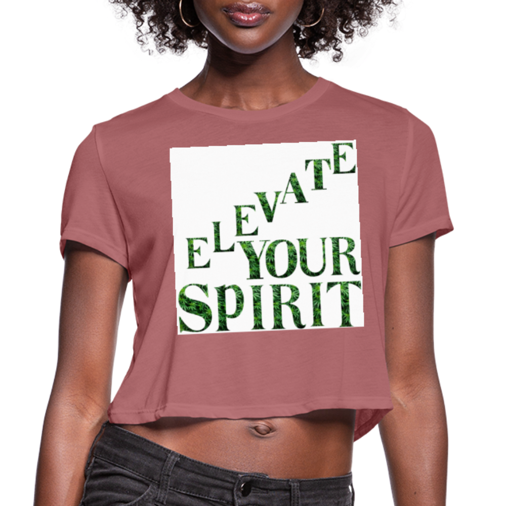 Women's Cropped T-Shirt - mauve