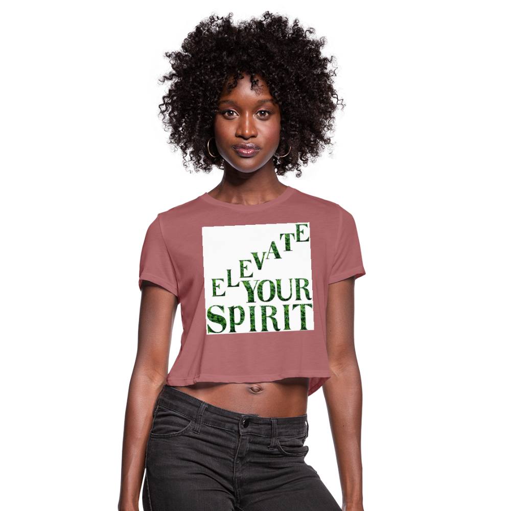 Women's Cropped T-Shirt - mauve