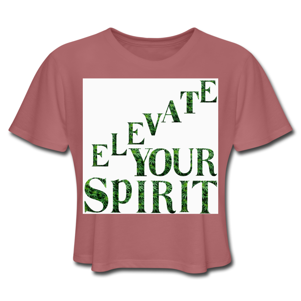 Women's Cropped T-Shirt - mauve