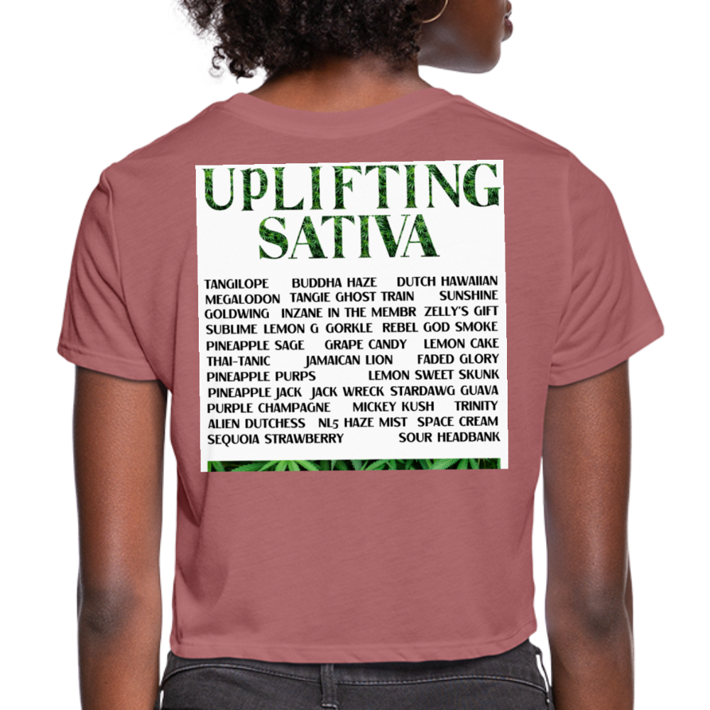 Women's Cropped T-Shirt - mauve