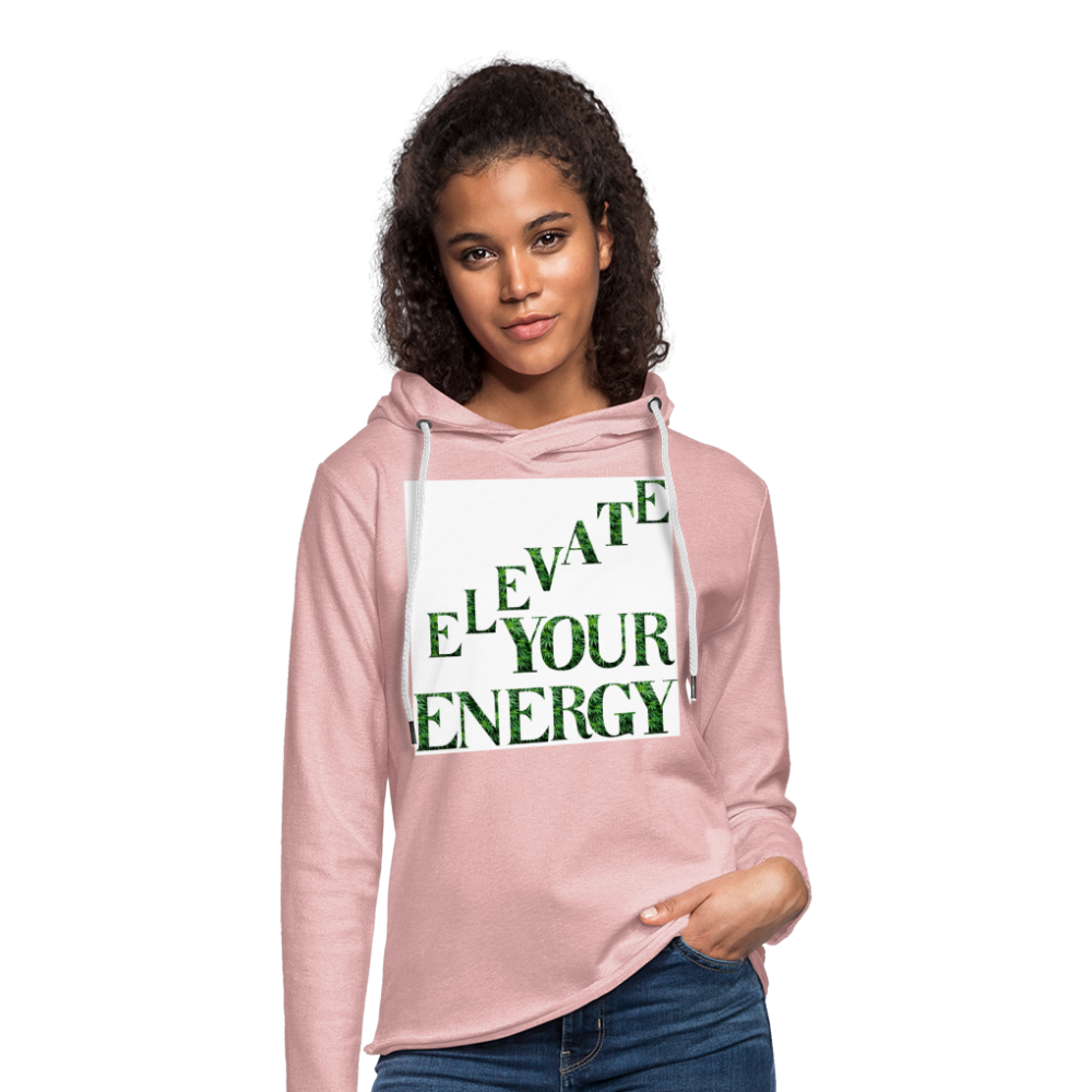 Unisex Lightweight Terry Hoodie - cream heather pink