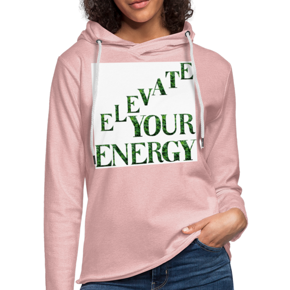 Unisex Lightweight Terry Hoodie - cream heather pink