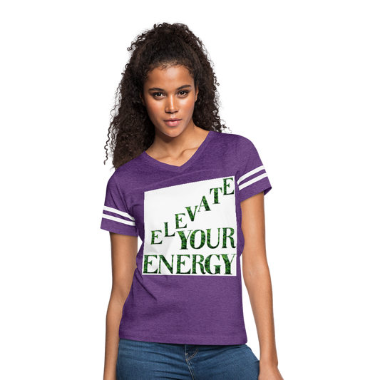 Women’s Vintage Sport T-Shirt - vintage purple/white