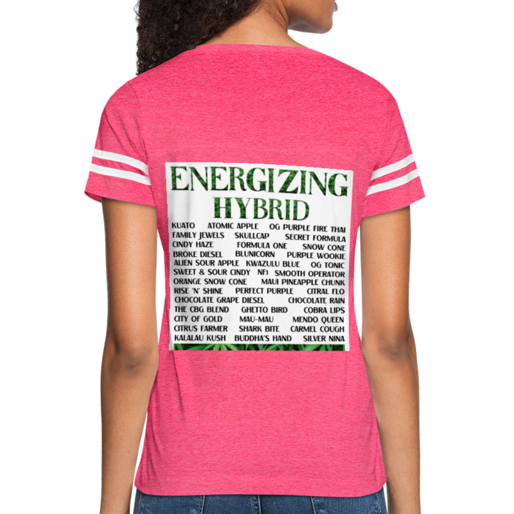 Women’s Vintage Sport T-Shirt - vintage pink/white