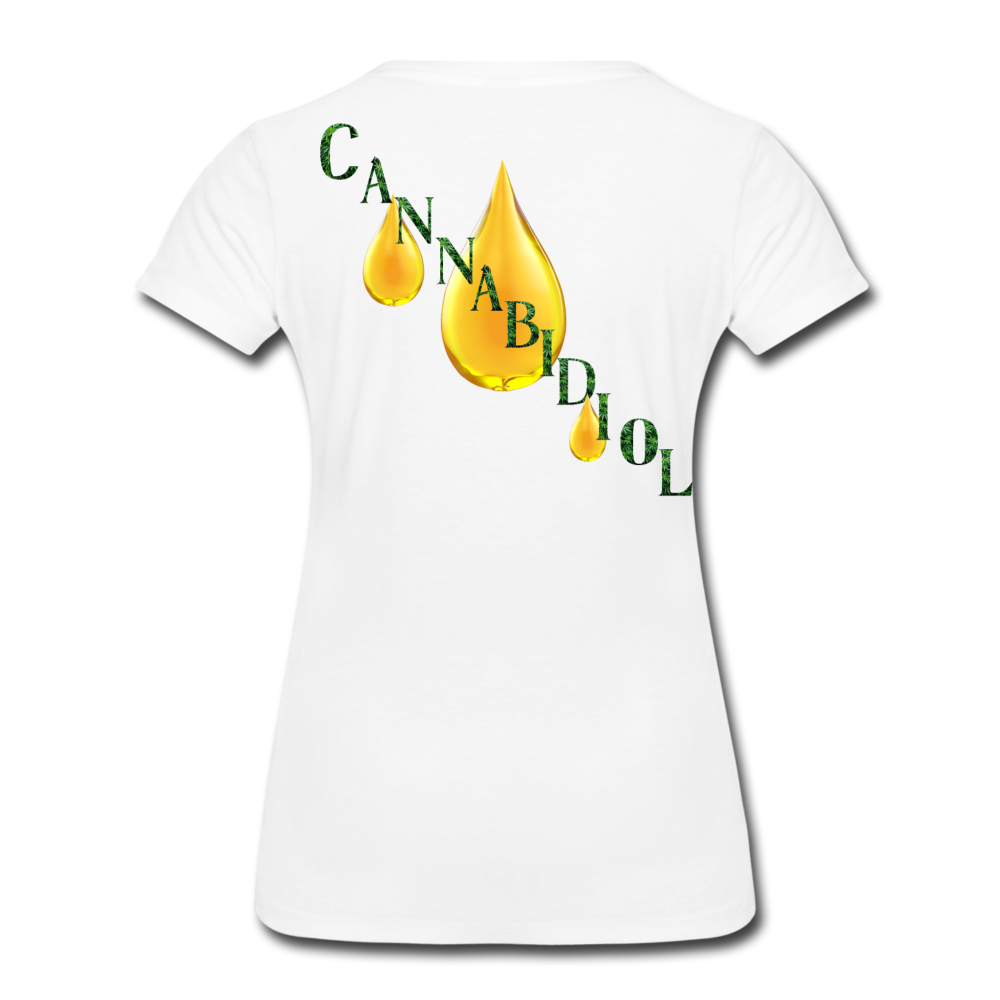 CBD For Fuel Ladies Premium T-Shirt - white
