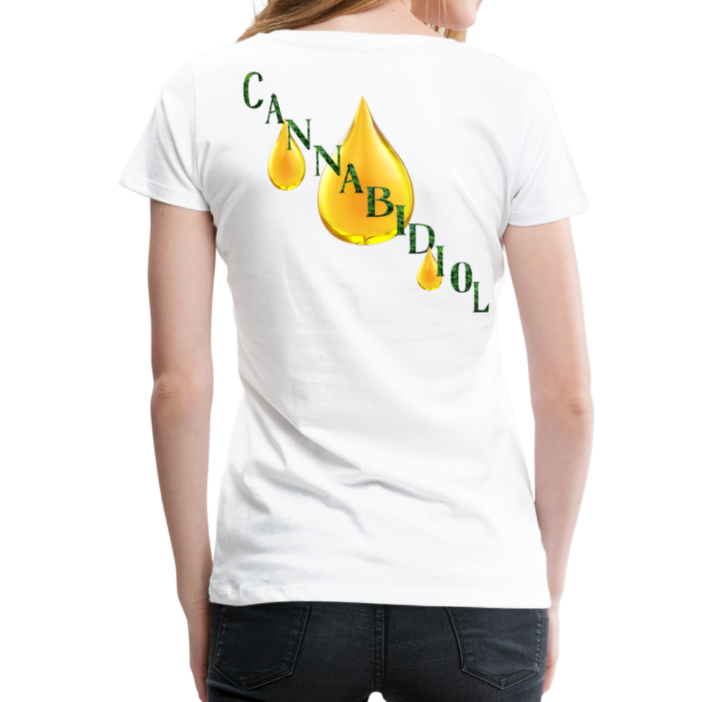 CBD For Fuel Ladies Premium T-Shirt - white