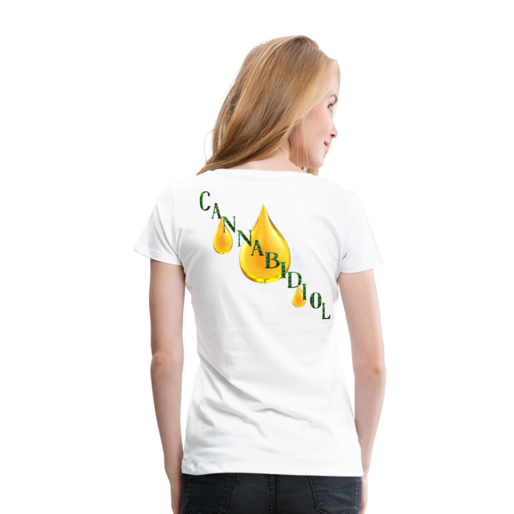 CBD For Fuel Ladies Premium T-Shirt - white