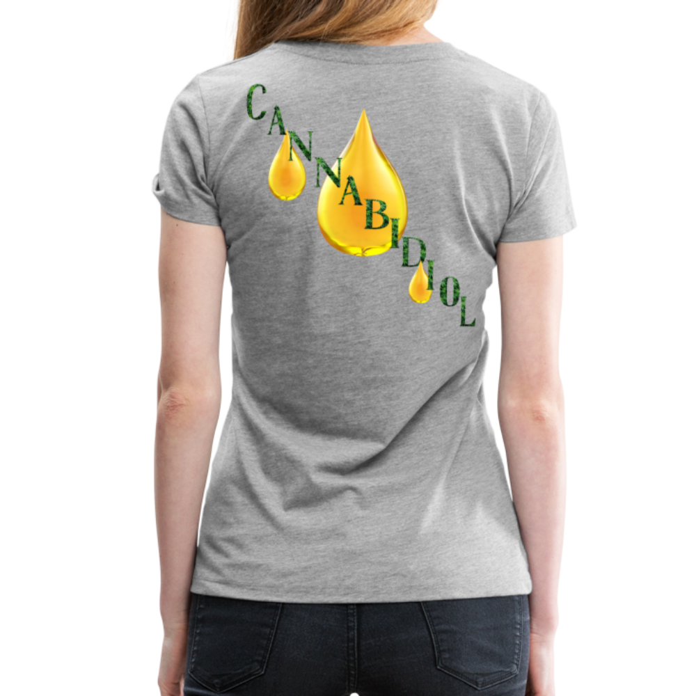 CBD For Fuel Ladies Premium T-Shirt - heather gray