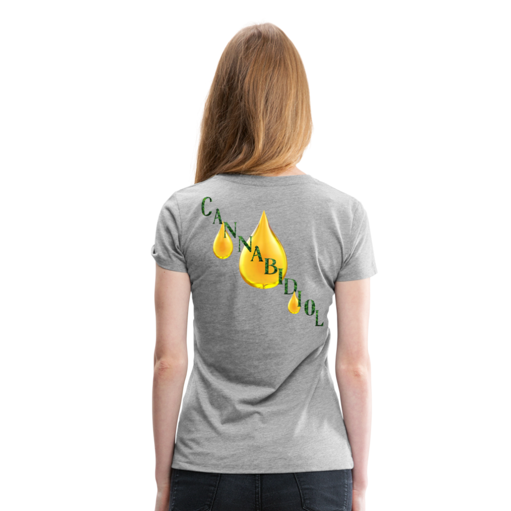 CBD For Fuel Ladies Premium T-Shirt - heather gray