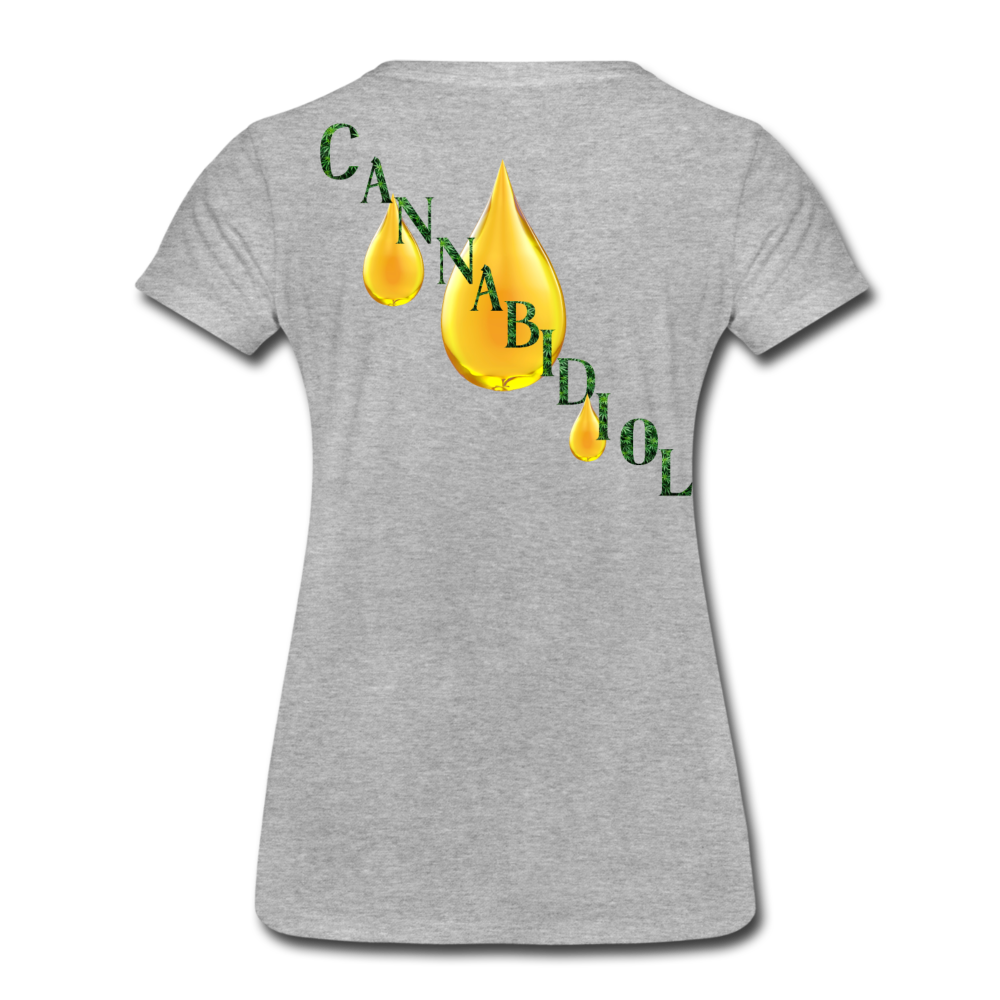CBD For Fuel Ladies Premium T-Shirt - heather gray