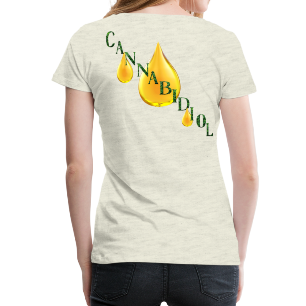 CBD For Fuel Ladies Premium T-Shirt - heather oatmeal