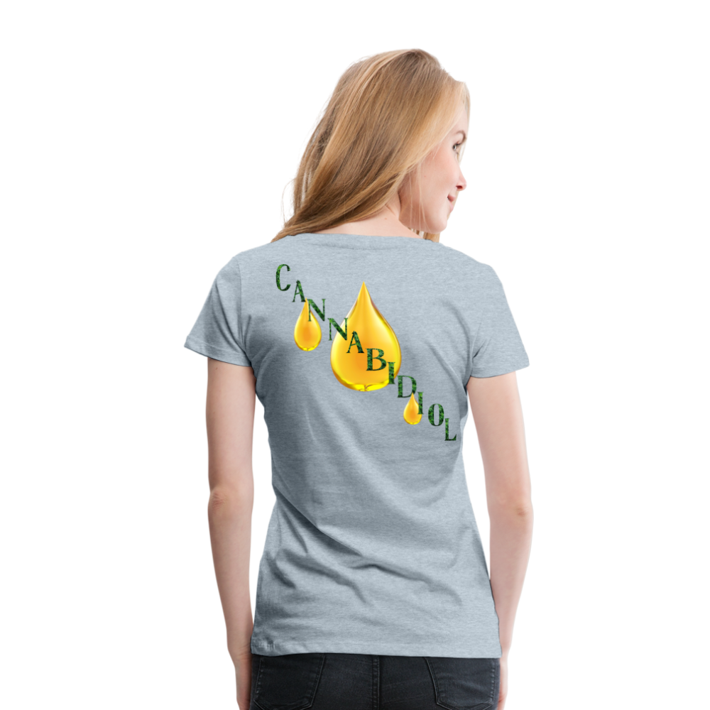 CBD For Fuel Ladies Premium T-Shirt - heather ice blue